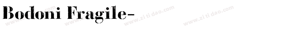 Bodoni Fragile字体转换
